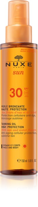 Nuxe Sun Tanning Oil High Protection SPF 30